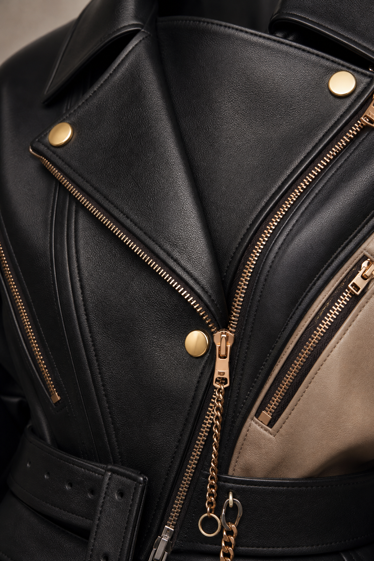 Leathers Sloane Colorblock Leather Jacket | Genuine Leather 02