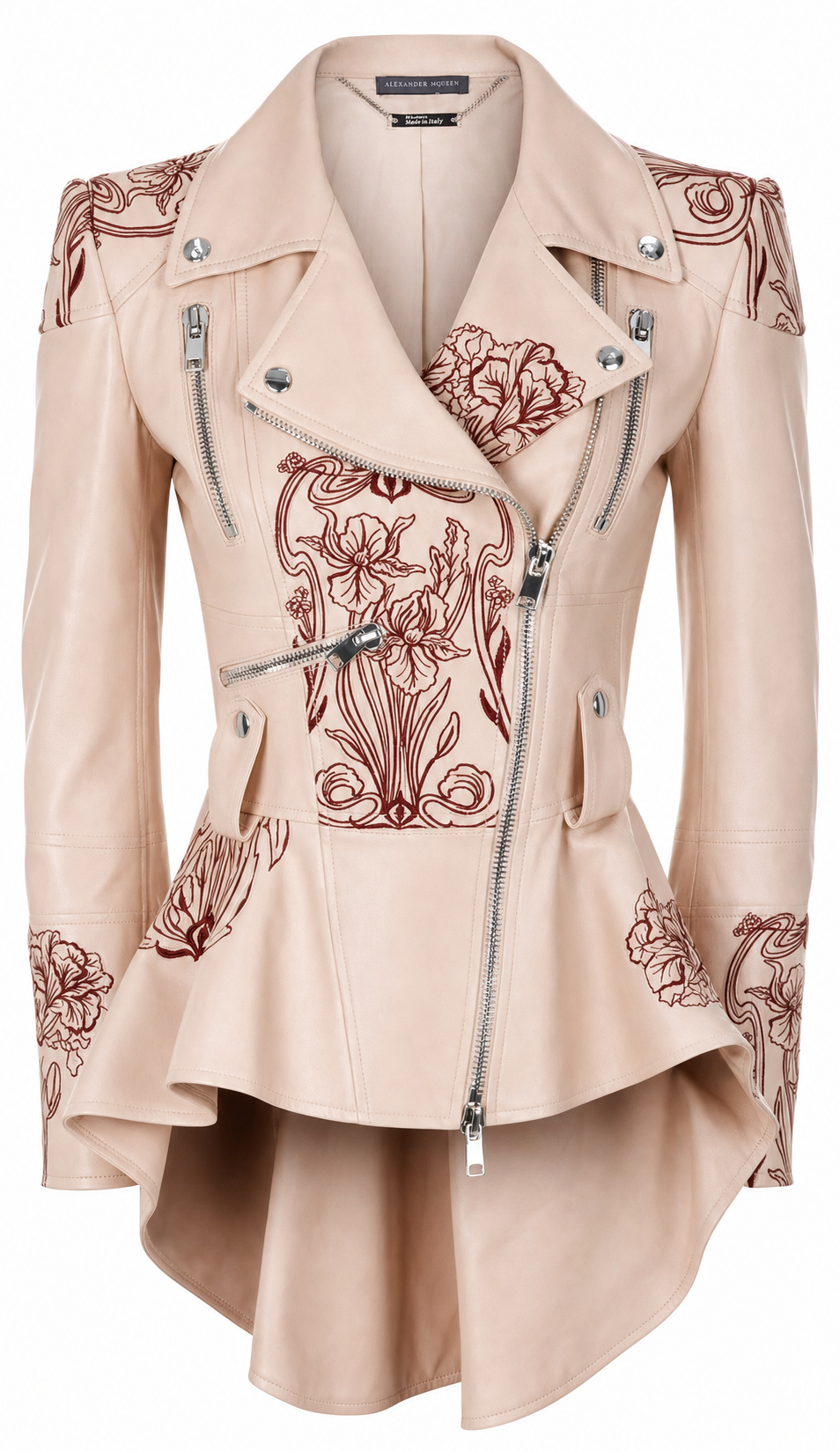 Luxury Ladies Leather Jacket with Embroidery | Genuine Leather  5