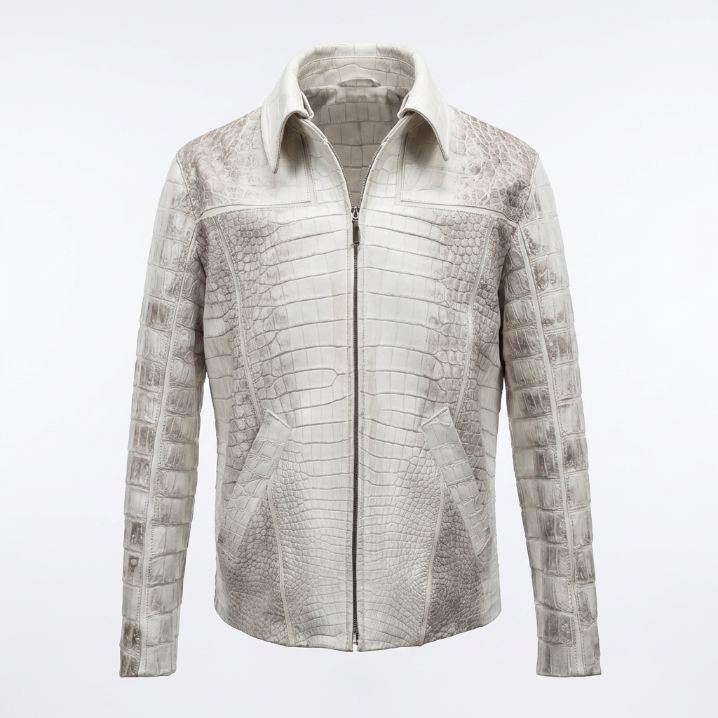 Men’s Genuine Alligator Leather Jacket | Luxury Textured Leather 02