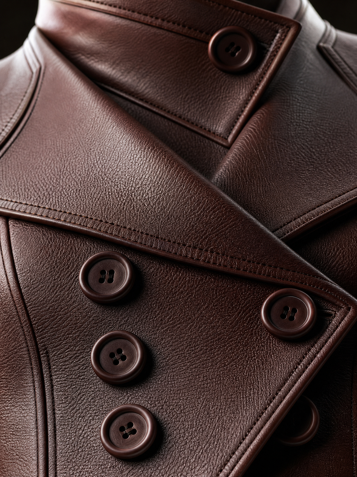 Valentina Burgundy Leather Wrap Collar Jacket | Genuine Leather 04